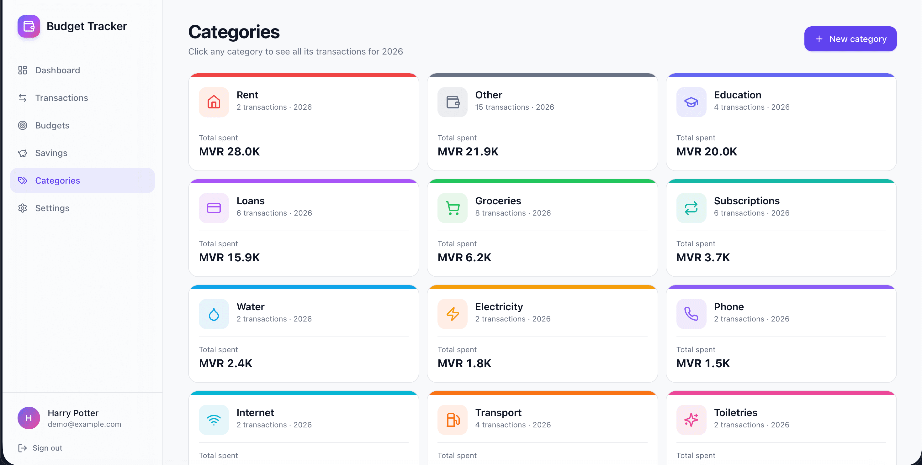 Budget Tracker screenshot 3