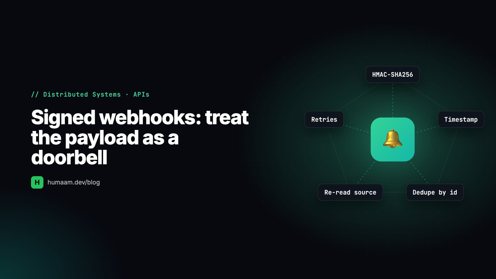 Signed Webhooks Between Microservices: Treat the Payload as a Doorbell